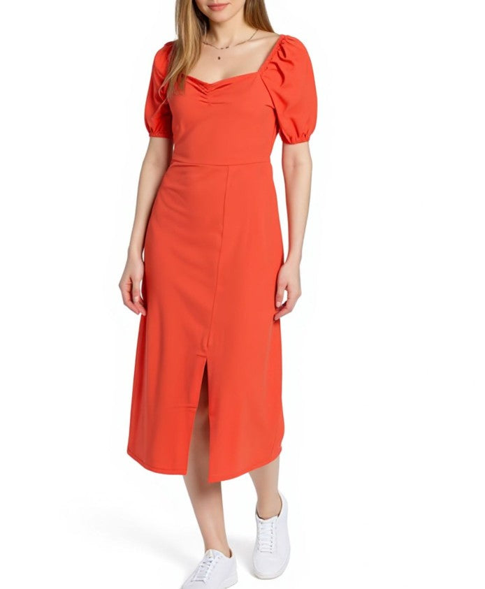 AJC Women's Midi Dress, Lightweight Cotton Dress with Puff Sleeves, Su – S&S Fashion Store