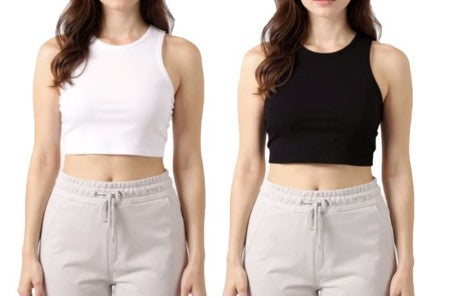 ZEGY Damen Crop-Weiß