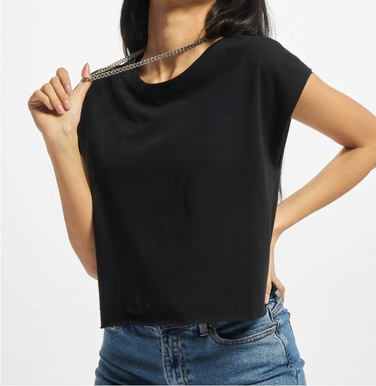 sportliches Urban Classics Damen Oversize T-Shirt Loose Fit 180 g/m² Schwarz