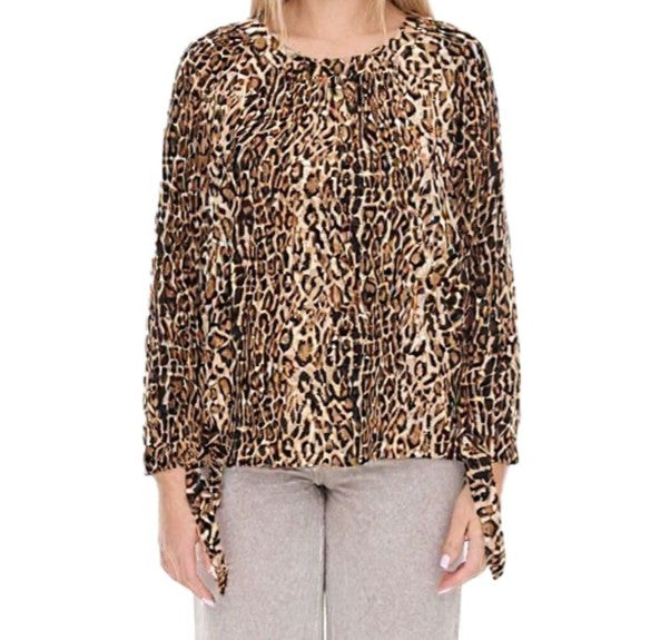 vestino Damen Bluse Off-Shoulder Carmen-Bluse mit Leoparden-Print Sommer-Shirt 900319 Beige/Schwarz