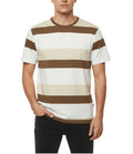Herren Baumwoll-Shirt T-ShirtSommer-Shirt Braun/Weiß,&nbsp;