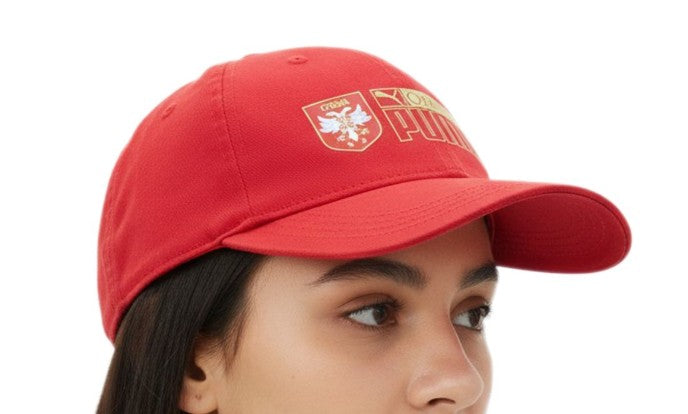 PUMA Unisex Serbien Trucker Cap mit Serbien Wappen Bordeauxrot