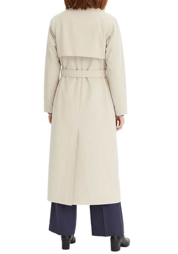 stilvoller Damen Mantel im Trenchcoat-Stil mit Reverskragen Business-Jacke in Khaki