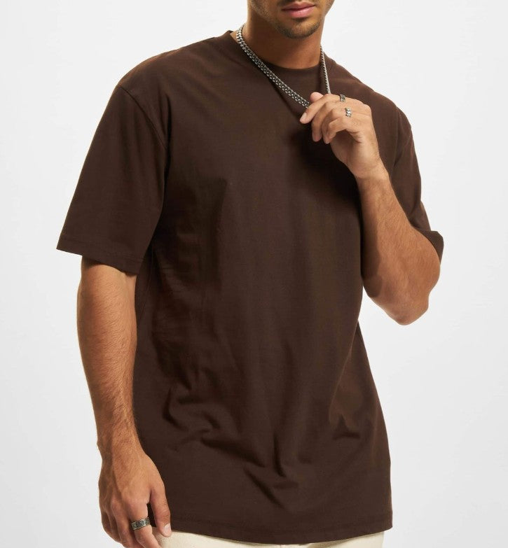 Men's T-Shirt Oversize with Cotton Brown