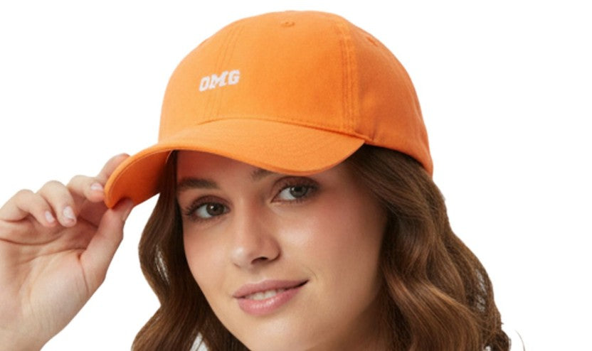 ZWILLINGSHERZ OMG Klassische Base-Cap -Mütze- Neon-Orange