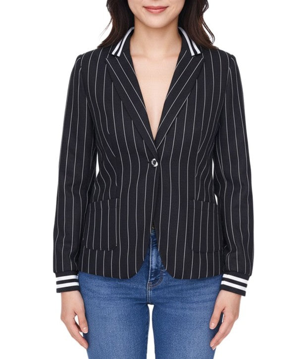 AjC Blazer Damen Business-Jacke Schwarz
