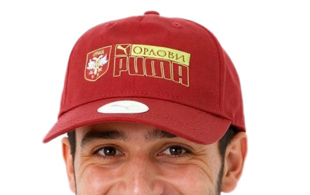 PUMA Unisex Serbien Trucker-Cap mit Serbien Wappen Bordeaux-Rot