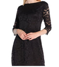 vestino Damen Spitzen-Kleid Mini-Kleid Schwarz