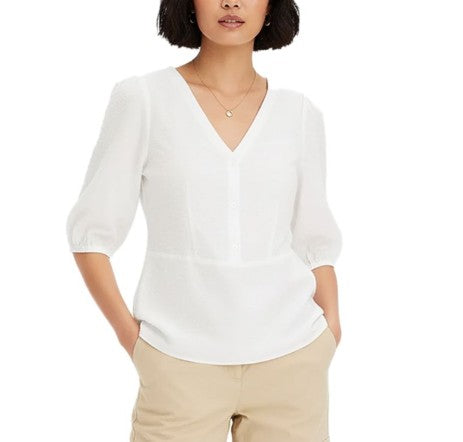 Women's Blouses Made of a Fine Viscose Blend, Summer Shirt with 3/4 Sleeves,