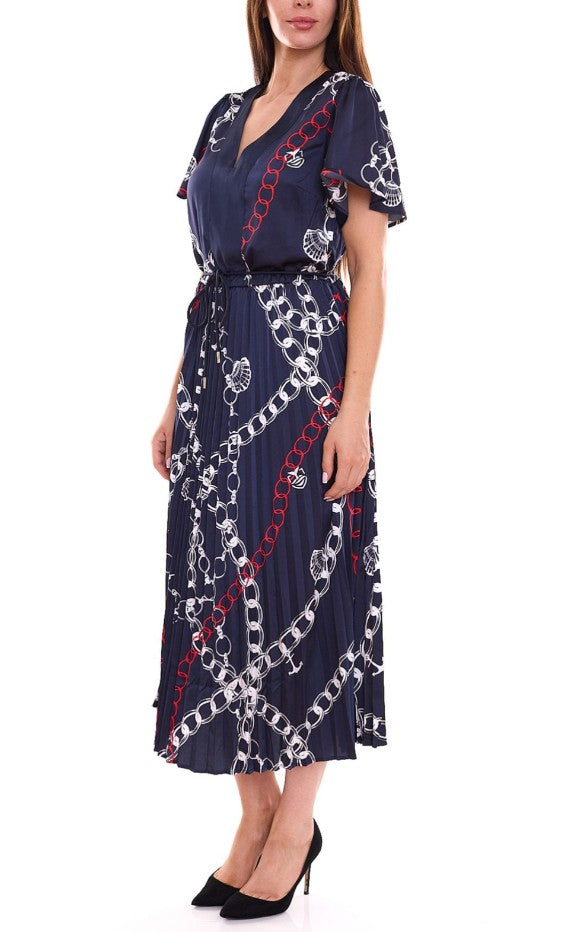 DELMAO Damen Maxi-Kleid stylisches Sommer-Kleid