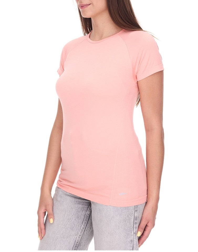 SPORTS Women's Sports Top, Breathable and Sweat-Wicking Training Shirt, Salmon Pink