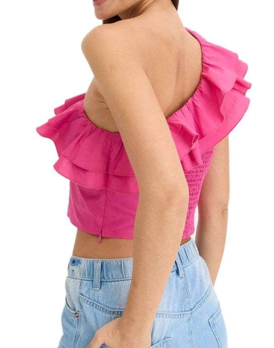 Women's Blouse Top Short Sleeve Shirt -Pink
