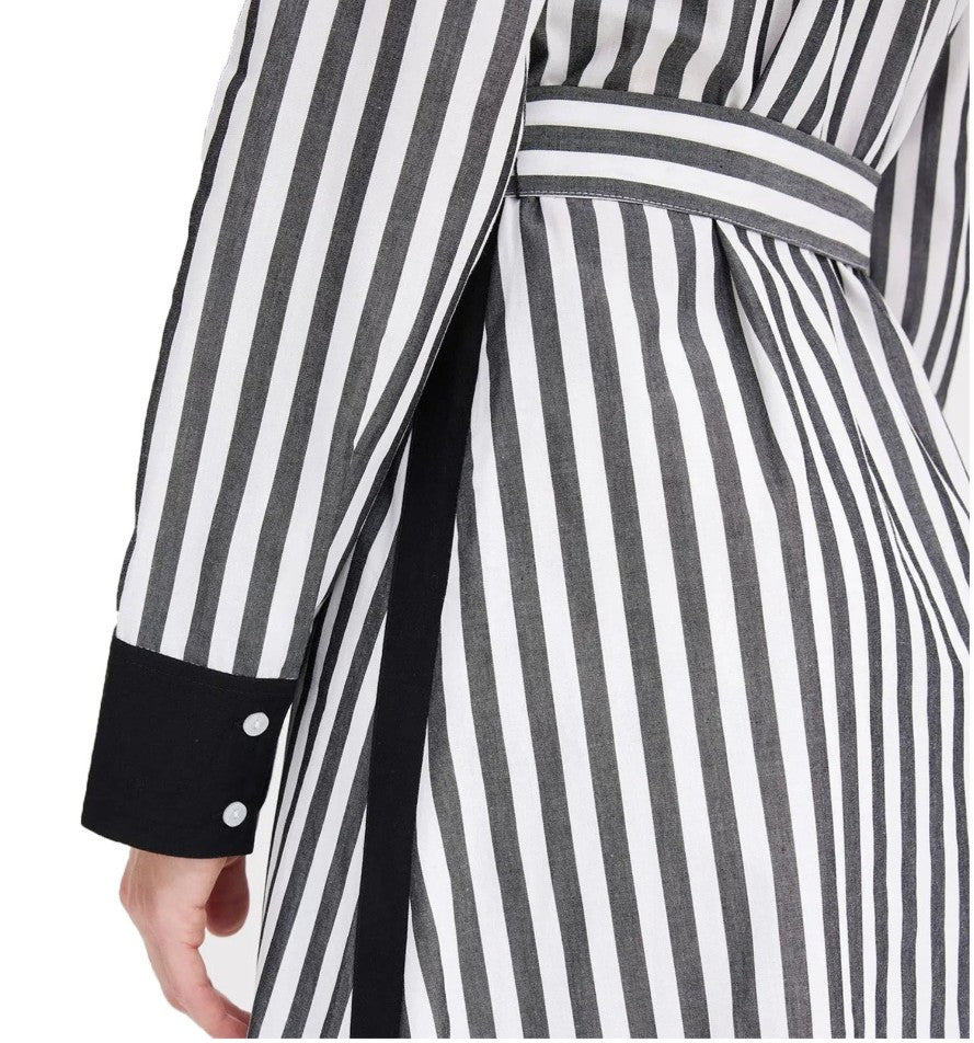 klassisches Damen Midi-Kleid Hemdblusen-Kleid