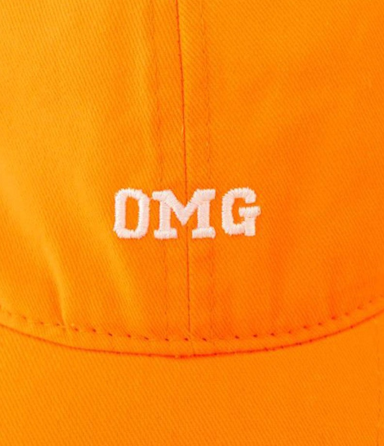 ZWILLINGSHERZ OMG Klassische Base-Cap -Mütze- Neon-Orange