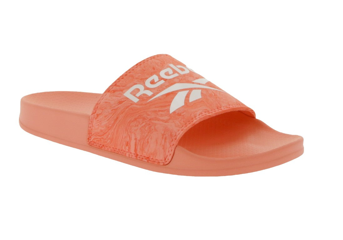 Reebok FULGERE Sommer-Sandalen Badelatschen mit Logo-Aufdruck Rosa/Weiß