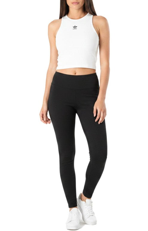 adidas Women's Tank Top Crop Top Cotton Shirt White Fitness Shirt