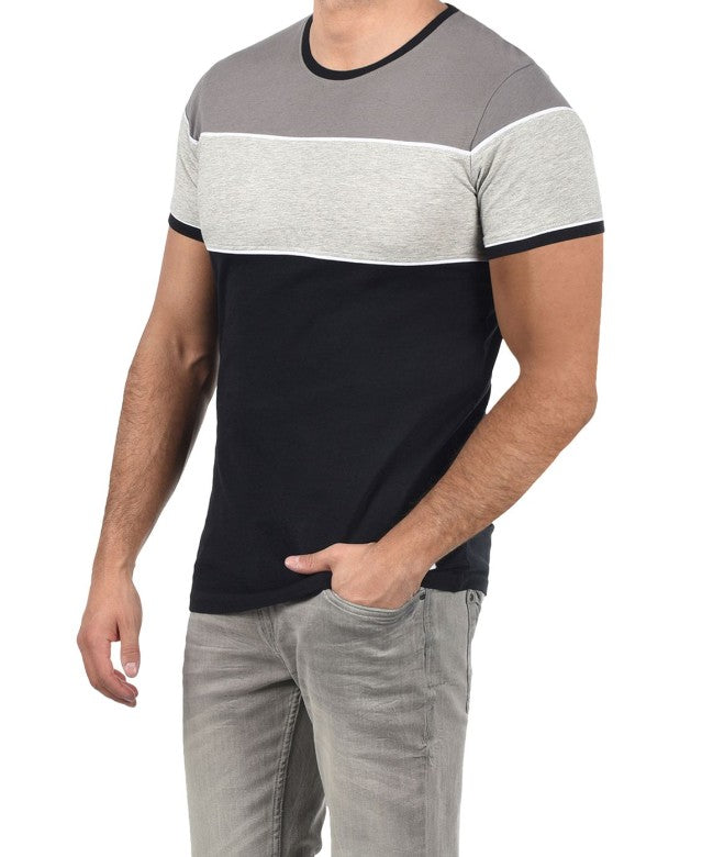 Men's T-Shirt with Round Neck Shirt in Grey