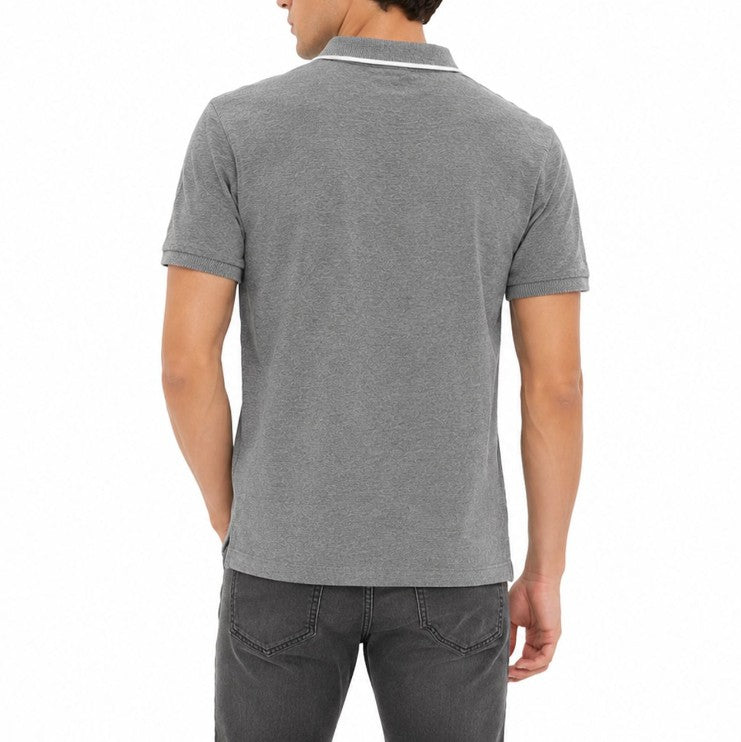 Classic BLEND Men's Polo Shirt Cotton Shirt Grey