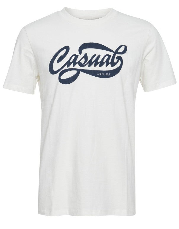 CASUAL FRIDAY Men's Round Neck T-Shirt White