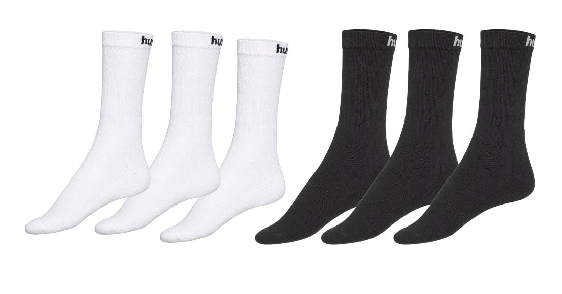 3 pairs of hummel women's &amp; children's basic sports socks-white