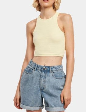 Comfortable Urban Classics women's stretch T-shirt, cotton, beige (Copy)