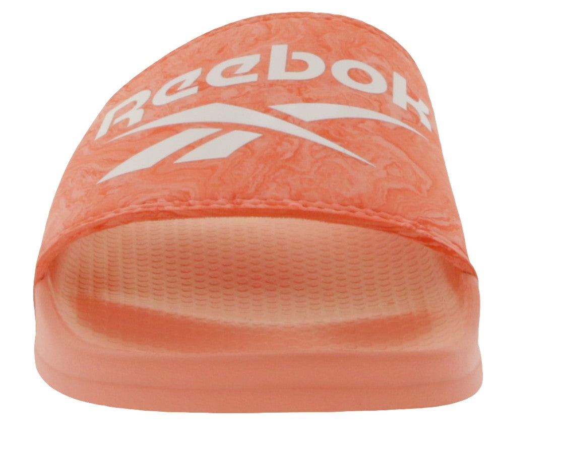 Reebok FULGERE Sommer-Sandalen Badelatschen mit Logo-Aufdruck Rosa/Weiß