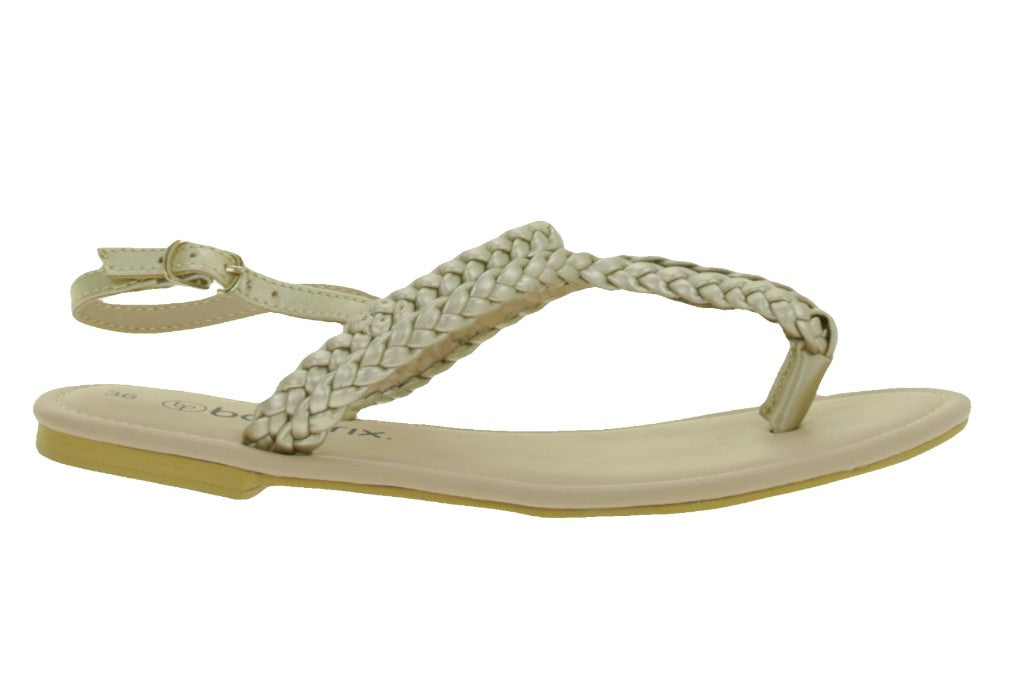 Sommerliche Damen Zehensteg-Sandale