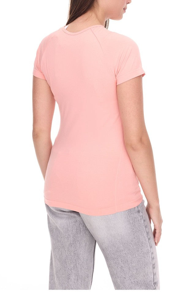 SPORTS Women's Sports Top, Breathable and Sweat-Wicking Training Shirt, Salmon Pink