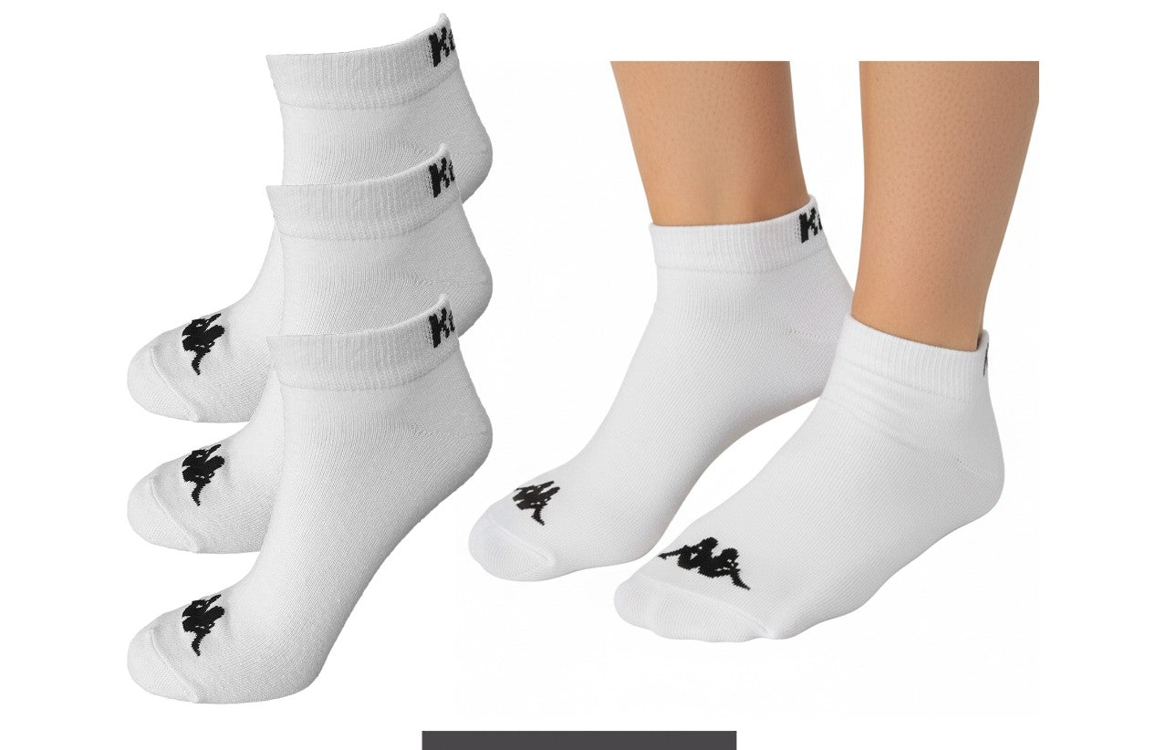 3 Pairs Kappa Sports Socks Sneaker Socks Cotton