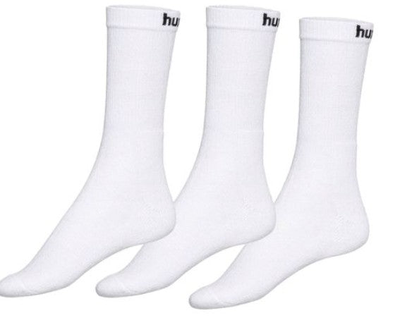 3 pairs of hummel women's &amp; children's basic sports socks-white